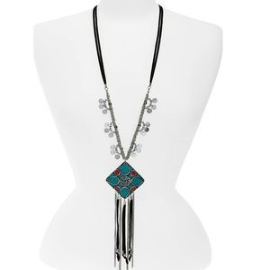 Shiraleah Arwen Tribal Embellished Fringe Necklace